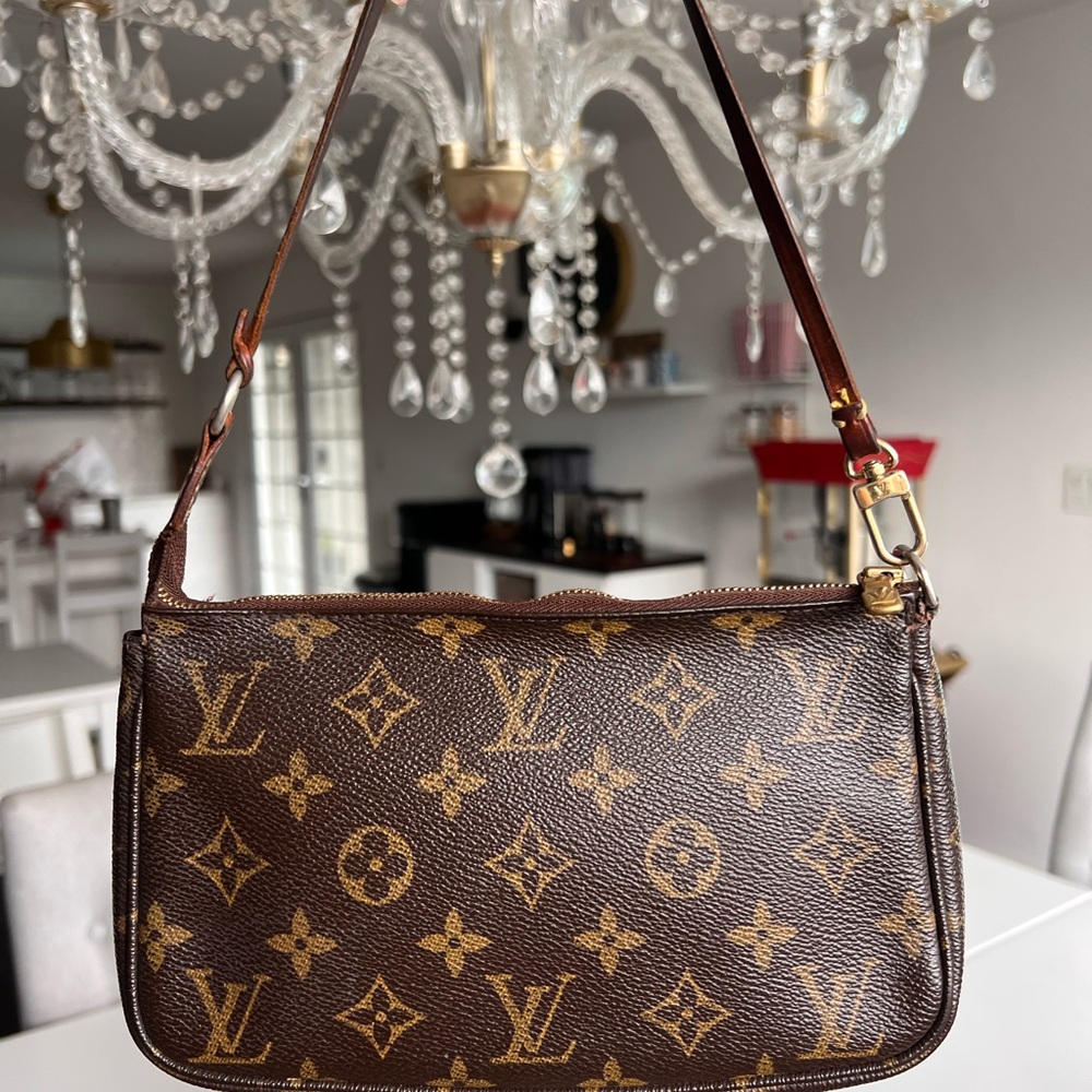 SOLD. Louis Vuitton Gold and Brown Monogram Shoulder Bag